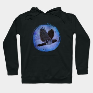 SOAR - crow/raven in flight Hoodie